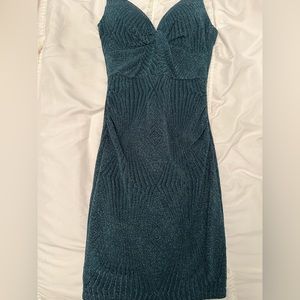 Emerald green mini dress